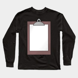 Clip Board Clip Art Long Sleeve T-Shirt